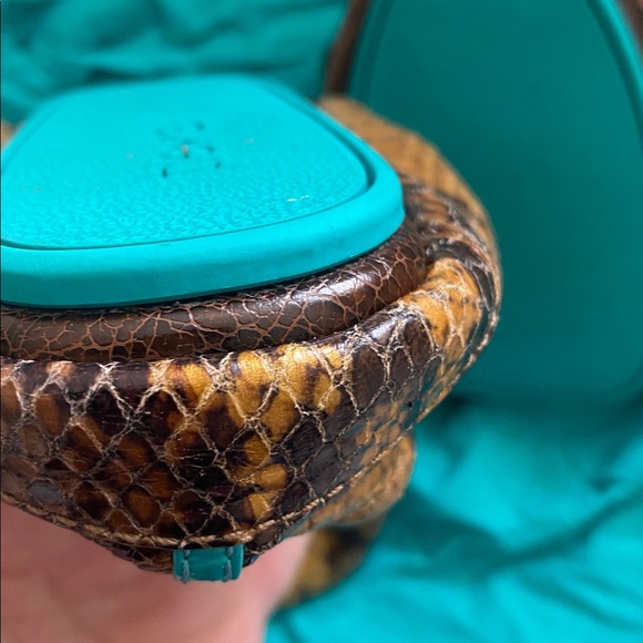 Tieks Mocha snake  size 8 like new left show some damage on the front see photo - Picture 15 of 16